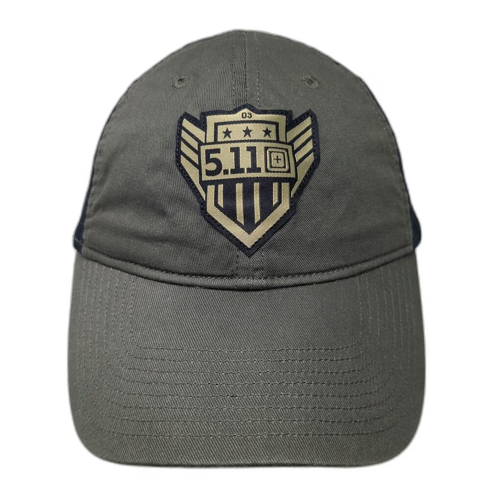 5.11 Tactical Baseball Cap Green One Size Strapback 2017 Shield Patch Logo Hat